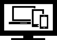 Responsive Design For Modern Monitors Outline Svg File, Free Vectors File